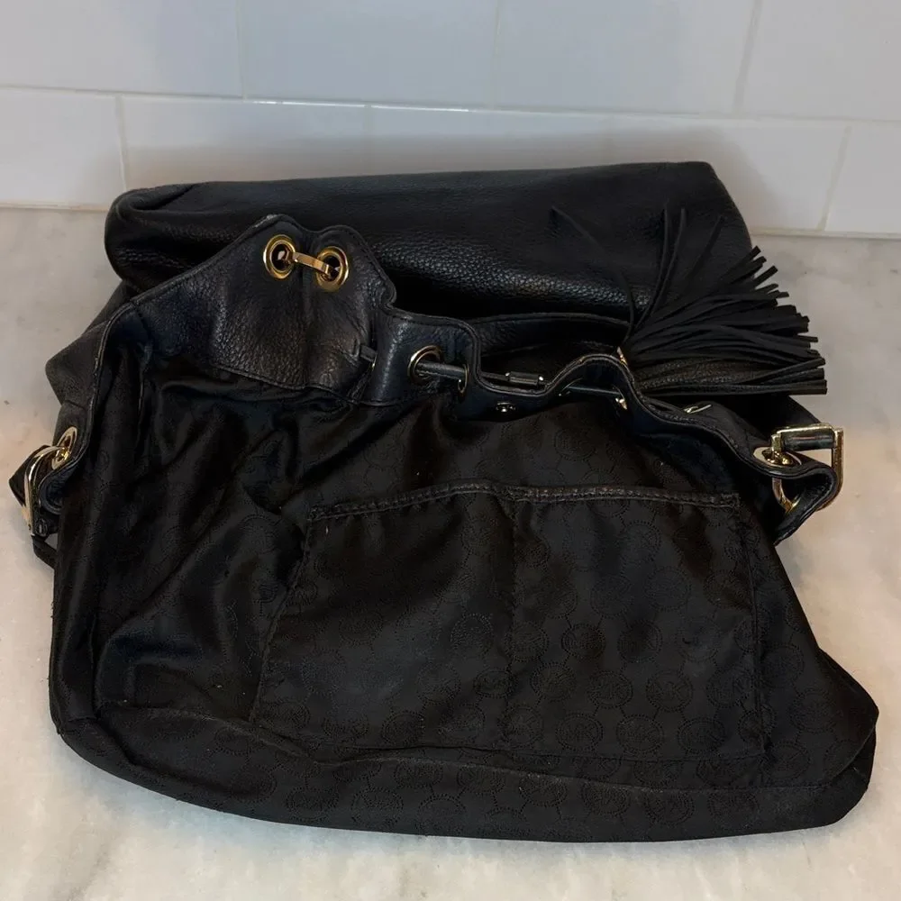 Michael Kors Purse Leather Handbag Camden Large Pebbled Hobo Pocketbook Bag